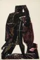 Gospelsänger by HAP Grieshaber, 1964, Farbholzschnitt in drei Farben auf Werkdruckpapier, auf Untersatzkarton montiert, offered Mar 2016