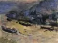 Johannes (Hans) Kotte, Schleppkähne auf dem nächtlichen Elbstrom, 1957, Aquarell auf Zeichenpapier
