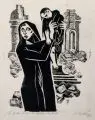 Die Mutter Dresdens den Müttern der Welt by Rudolf Krüger, 1960, Linolschnitt auf Velin, offered Mar 2016