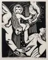 Rudolf Krüger, Nur Friede auf Erden, 1960, Linolschnitt auf Velin