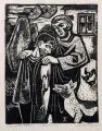 Rudolf Krüger, Der verlorene Sohn, 1964, Linolschnitt auf Velin
