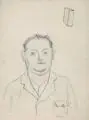 Otto Nagel, Richard, der Wirt, Um 1926, Bleistiftzeichnung auf Zeichenpapier