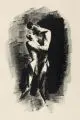 Edwin Scharff, Die Brüder, 1920/1921, Lithographie auf chamoisfarbenem Papier