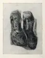 Günter Albert Schulz, Günther Albert Schulz, Figurengruppe / Paar, 1991, Farbradierungen in Grün auf Velin