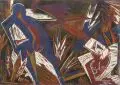 Klaus Süß, Sommer, 1987, Farblinolschnitt in vier Farben