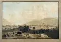 Johann Jacob Bidermann, Vue de Sarnen, 1812, Umrißradierung, koloriert