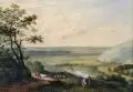 Frederick Tully Lott, Poignings from Devil's Dyke Sussex, 1863, Aquarell und Tempera auf Bütten