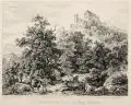 Die Wartburg by Friedrich Johann Christian Ernst Preller d.Ä., 1842, Radierung auf Bütten, offered Dec 2015