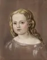 Elisabeth Weichardt, Bildnis der Alma von Goethe, 1861, Farbige Pastellkreide über Blei auf braunem "DAUM FRERES"-Papier nach dem Original von Luise Seidler, gemalt 1845