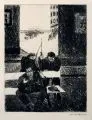 Heinrich Ehmsen, Revolution (Feierstunde), 1919, Kaltnadelradierung auf Velinkarton