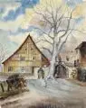 Hanna Hausmann-Kohlmann, Südhöhe, Aquarell auf Bütten über Blei