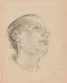 Walter Püttner, Kopfstudie, Um 1930, Graphitzeichnung