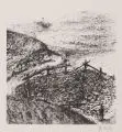 Jürgen Schieferdecker, Wüste Stätte (Mönchgut VII), 1979, Offset-Zinkographie auf Velin