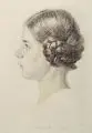 Max Seliger, Vier Mädchenköpfe. 1910 - 1915, Graphitzeichnungen, sparsam in Farbstift und Kreide koloriert und weiß gehöht auf verschiedenfarbigem Velin bzw