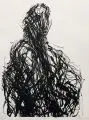 Max Uhlig, Halbfigur I.B., 1989, Lithographie (Feder und Pinsel) auf Bütten