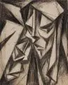 Ernst Walter, Trauernde. Ohne Jahr, Graphitzeichnung auf Karton