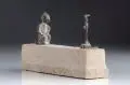 Ulrike Rösner, Ungleiches Paar, 1991, Bronze, gegossen, auf Sandsteinsockel montiert