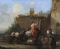 (Nachfolge), Rast an der Tränke. Um 1700- 1720 by Nicolaes Claesz Pietersz. Berchem, Öl auf Holz, offered Sep 2015