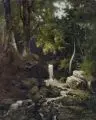 Franz Bunke, Waldstück mit Quelle, 1879, Öl auf Leinwand