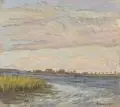 Helene Baumeyer, Auf Rügen. Ohne Jahr, Öl auf Papier, vollflächig auf Untersatzkarton montiert
