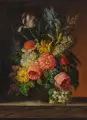 Denney, Stilleben mit Blumen. 19. / 20. Jh, Öl auf Hartfaser