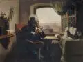 Hans Gabriel Jentzsch, Duett über den Dächern der Dresdner Altstadt, 1923, Öl auf Leinwand