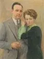 Heinrich Pforr, Bildnis eines Paares, 1932, Öl auf Leinwand, auf Spanplatte maroufliert