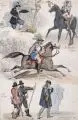 Julius Rudolf Leemann, Szenen aus dem Dreissigjährigen Krieg, 1833, Aquarell und Federzeichnung in Tusche über Blei auf kräftigem Papier