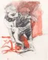 Umschlungenes Paar by Steffen Fischer, 1986, Gouache und Kohle auf dünnem, gestrichenen Papier, offered Sep 2015