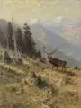 Arthur Thiele, Hirsch im Spätherbst, 1903, Öl auf Leinwand