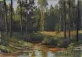 Friedrich Paul Weisenfels, Heidelandschaft mit Tümpel, 1931, Öl auf Malpappe