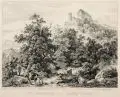 Die Wartburg by Friedrich Johann Christian Ernst Preller d.Ä., 1842, Radierung auf Bütten, offered Jun 2015