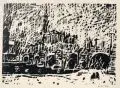 Werner Haselhuhn, Dresden - Hofkirche / Dorf / Dorfstraße. 1960er / 1970er Jahre