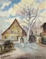 Hanna Hausmann-Kohlmann, Südhöhe, Aquarell auf Bütten über Blei