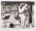 Gabriele Mucchi, Die Überschwemmung, 1977, Lithographie auf festem Papier