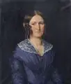 Louis Castelli, Portrait einer Dame im blauen Kleid, 1846, Öl auf Leinwand