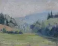 Berthold Paul Förster, Sommerliche Harzlandschaft. Frühes 20. Jh, Öl auf Leinwand, auf Malpappe aufgezogen
