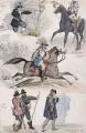 Julius Rudolf Leemann, Szenen aus dem Dreissigjährigen Krieg, 1833, Aquarell und Federzeichnung in Tusche über Blei auf kräftigem Papier