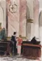 Arno Drescher, Sieben figürliche und eine Landschaftsdarstellung. 1. H. 20. Jh, Bleistiftzeichnungen, Aquarelle und eine teilweise lavierte Graphitzeichnung