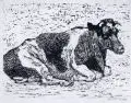Wilhelm Rudolph, Liegendes Rind. Wohl 1940er Jahre