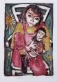 Silvio Zesch, Mädchen mit Puppe, 2007, Farblithographie auf "Hahnemühle"-Bütten