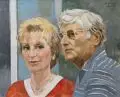 Kurt Bunge, Doppelbildnis des Künstlers mit seiner Ehefrau, 1990, Öl auf Hartfaser