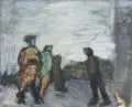 Carsten Gille, Begegnung, 1989, Öl auf Leinwand