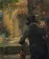 Rudolf Poeschmann, Kirchgang, Öl auf Leinwand