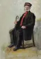 Aenny Loewenstein, Alter Salutist, 1897, Aquarell und Gouache auf Torchon