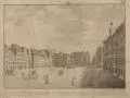 Christian Gottlob Langwagen, Ansicht eines Theils des Alten Markts in Dresden, Kupferstiche auf Bütten