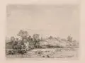Johann Christian Reinhart, (zugeschr.), Flusslandschaft mit einem Gehöft im Hintergrund