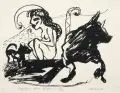 Petra Kasten, Gespräch ohne Abnehmer, Lithographien auf dünnem Bütten