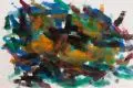 Gerda Lepke, Hügel im Abendlicht, 1974, Aquarell auf Japan