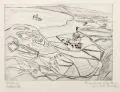 Charlotte Elfriede Pauly, Kabylenland, 1960, Kaltnadelradierung auf Velin